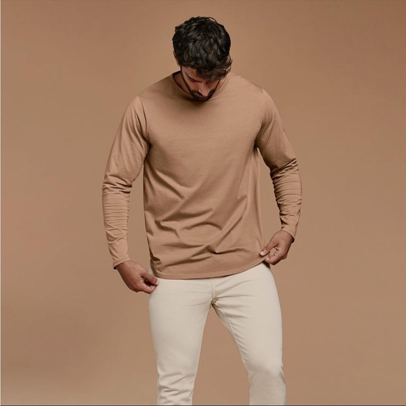 NEW Men’s Nuuds Long Sleeve Curved Hem Shirt 3X Color Cinnamon - Picture 4 of 9